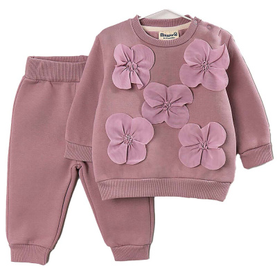 Комплект утеплённый для девочки Miniworld 18434 лиловый 1